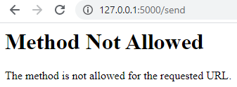 GET requests are not allowed