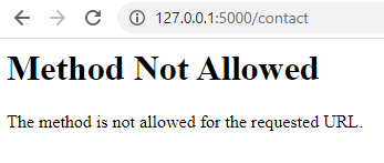 Method not allowed