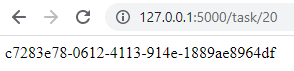 A GUID is shown as the task id in Chrome