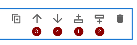 The controls for a cell are placed at the right end.