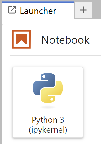 We can use the Launcher on the start screen to create a new notebook.