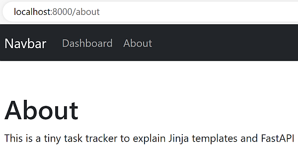 Our about page is put in the Bootstrap template.