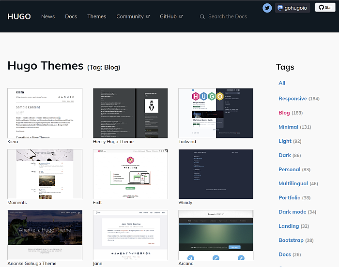Hugo themes