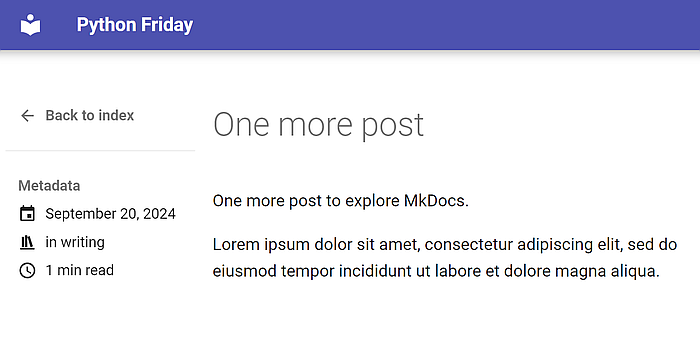 We now see the whole blog post.