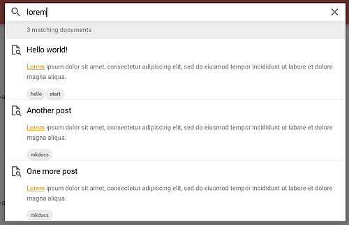We can now search for posts and get results back immediately.
