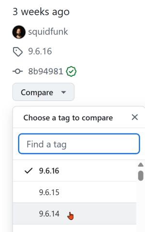 Go to the newer release and select the version that worked for you.