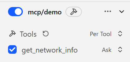 In LM Studio we now have the tool get_network_info
